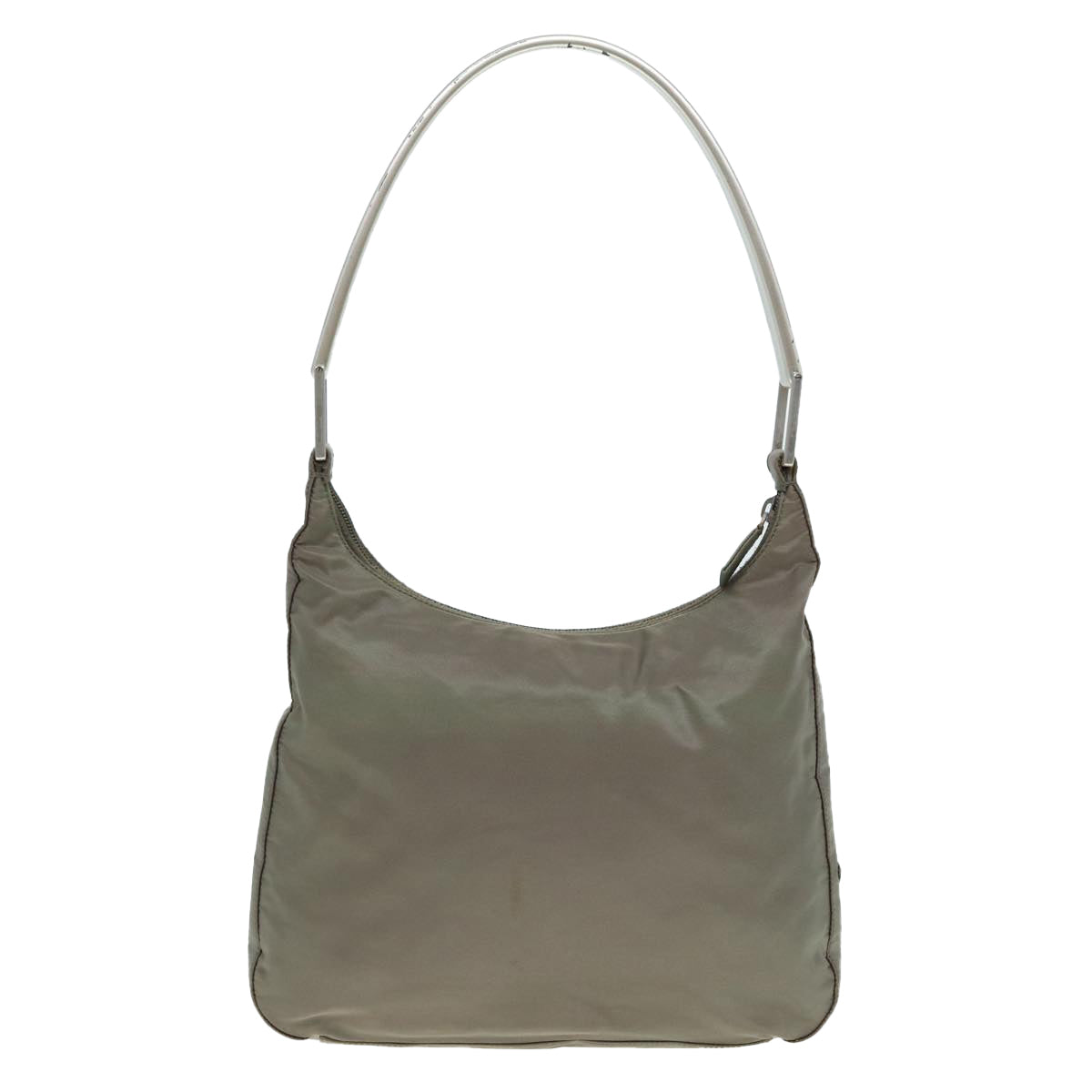 Prada Grey Synthetic Shoulder Bag (Pre-Owned)