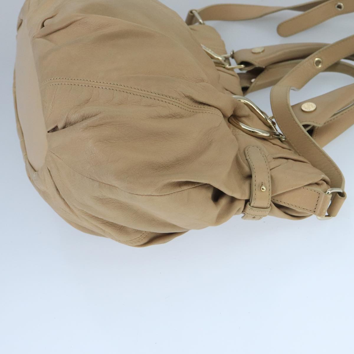 Céline Pillow Beige Leather Handbag (Pre-Owned)