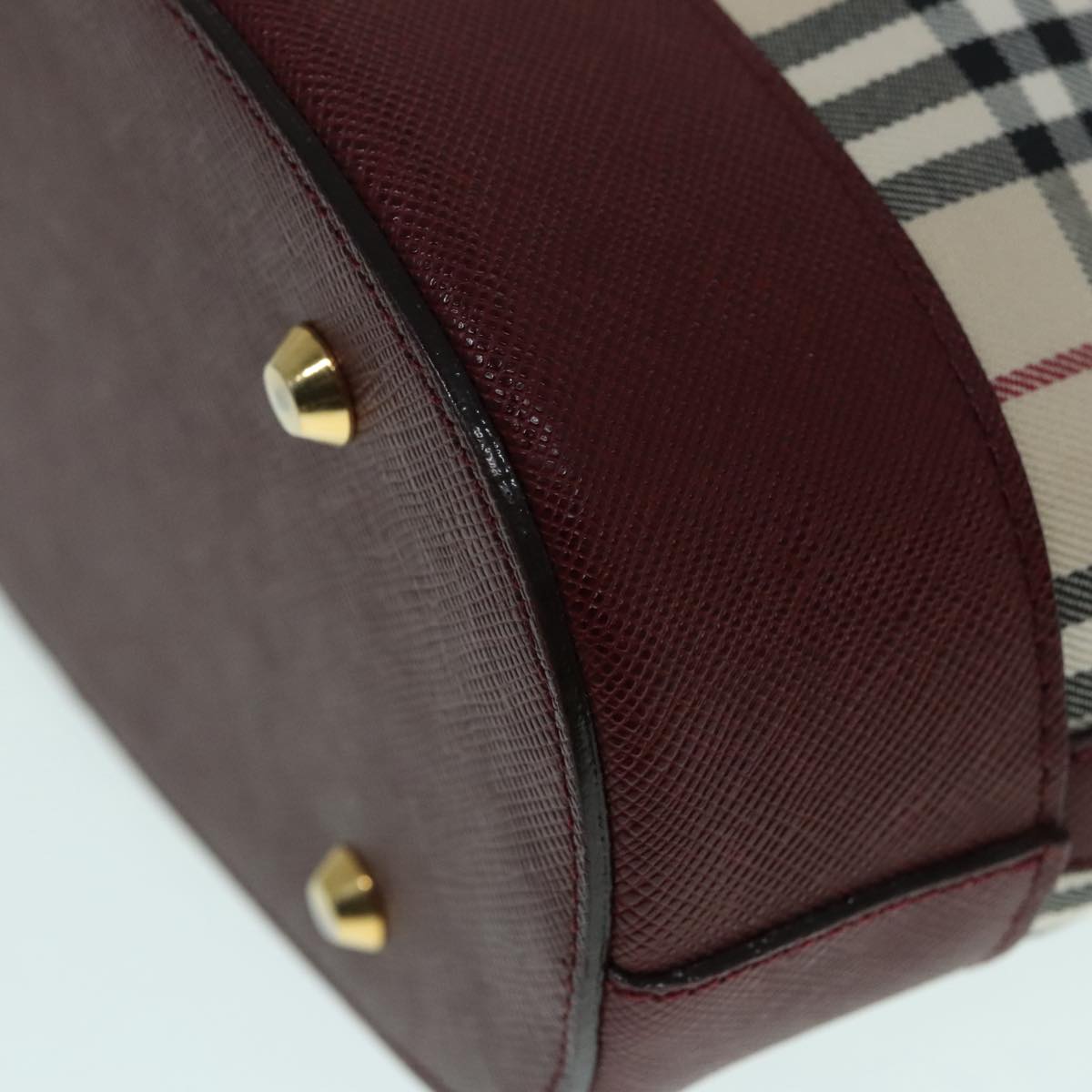 Burberry Nova Check Beige Canvas Shoulder Bag (Pre-Owned)