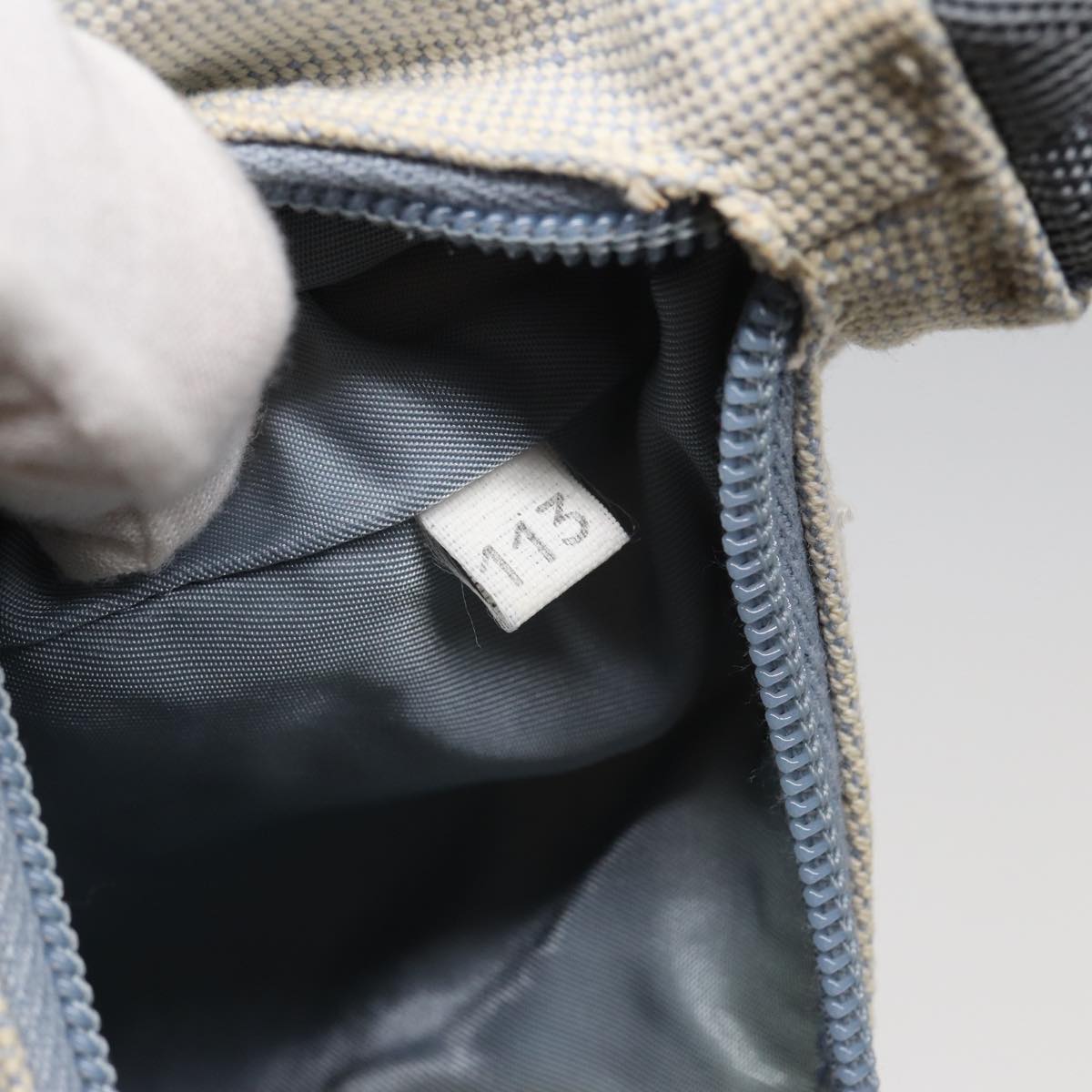 Prada Re-Edition Grey Canvas Clutch Bag (Pre-Owned)