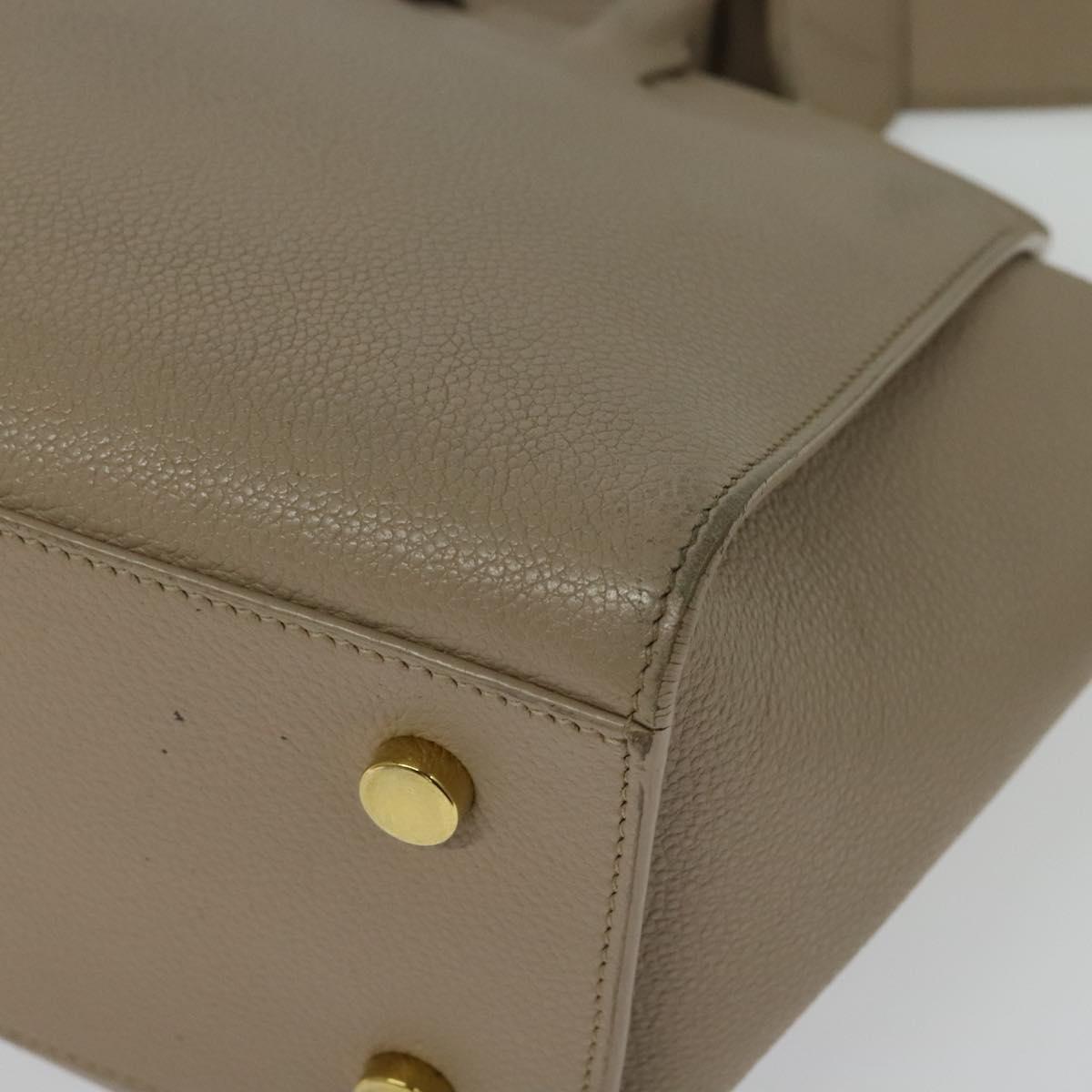 Yves Saint Laurent Downtown Beige Leather Handbag (Pre-Owned)