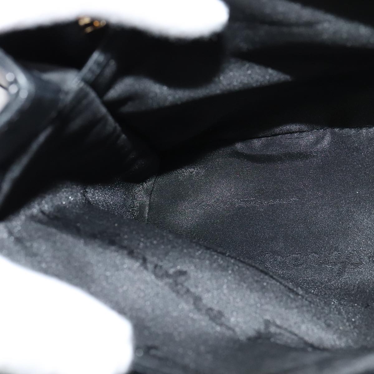Salvatore Ferragamo Gancini Black Leather Handbag (Pre-Owned)