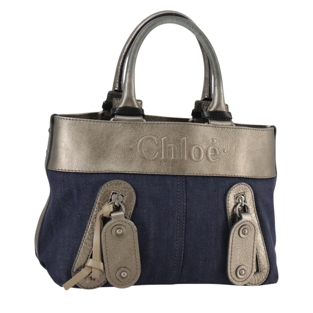Chloé Blue Canvas Handbag (Pre-Owned)