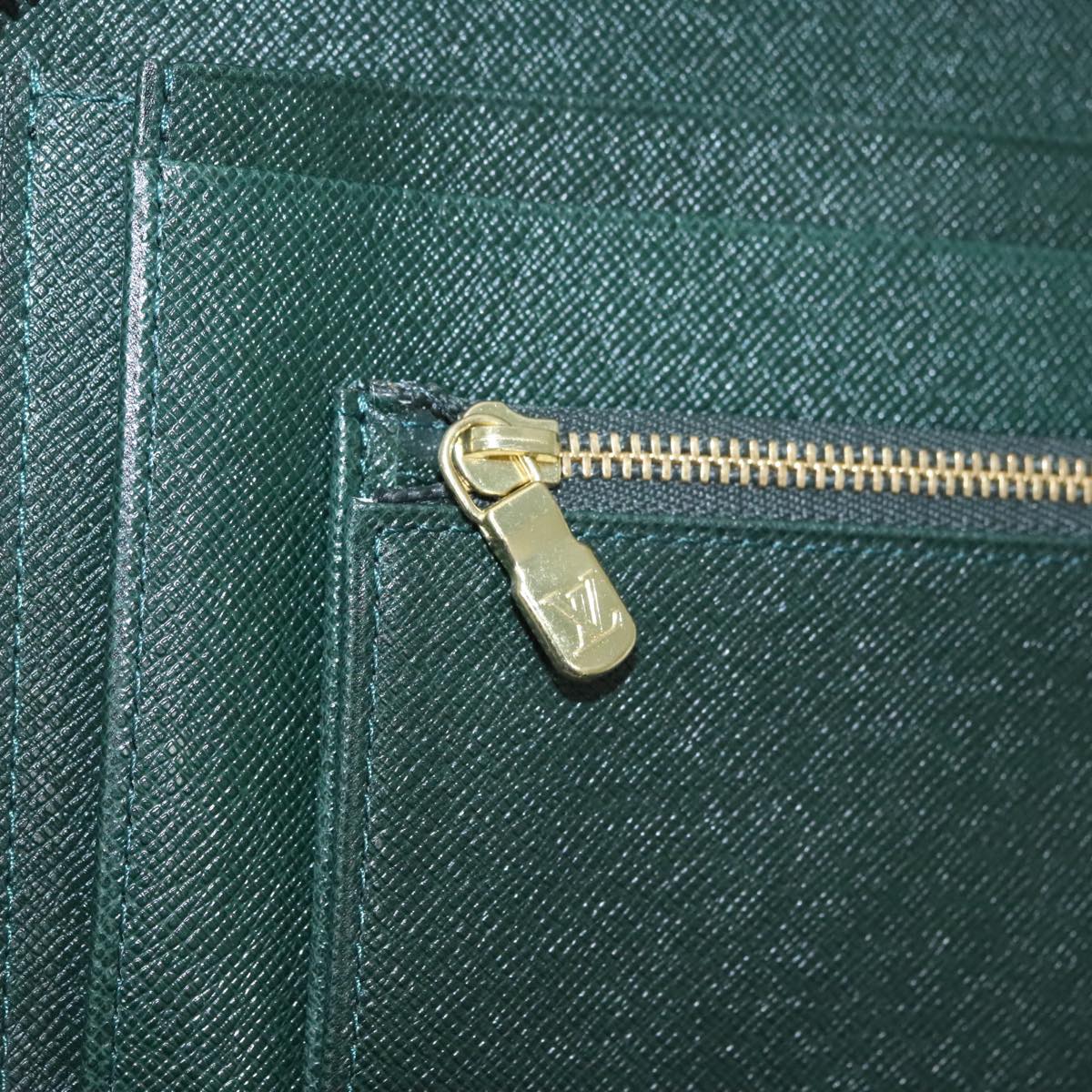 Louis Vuitton Atholl Green Leather Wallet  (Pre-Owned)
