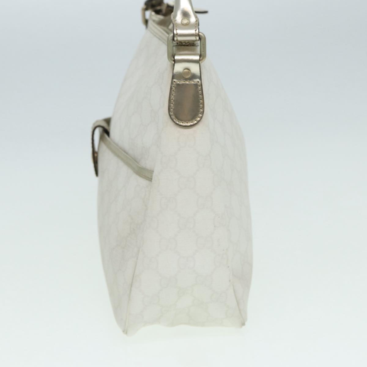 Gucci Supreme Gg White Leather Shoulder Bag (Pre-Owned)