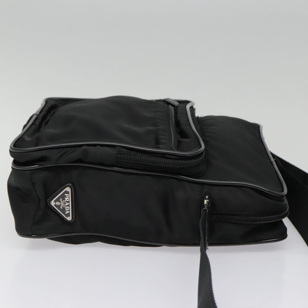 Prada Re-Nylon Black Synthetic Shoulder Bag (Pre-Owned)