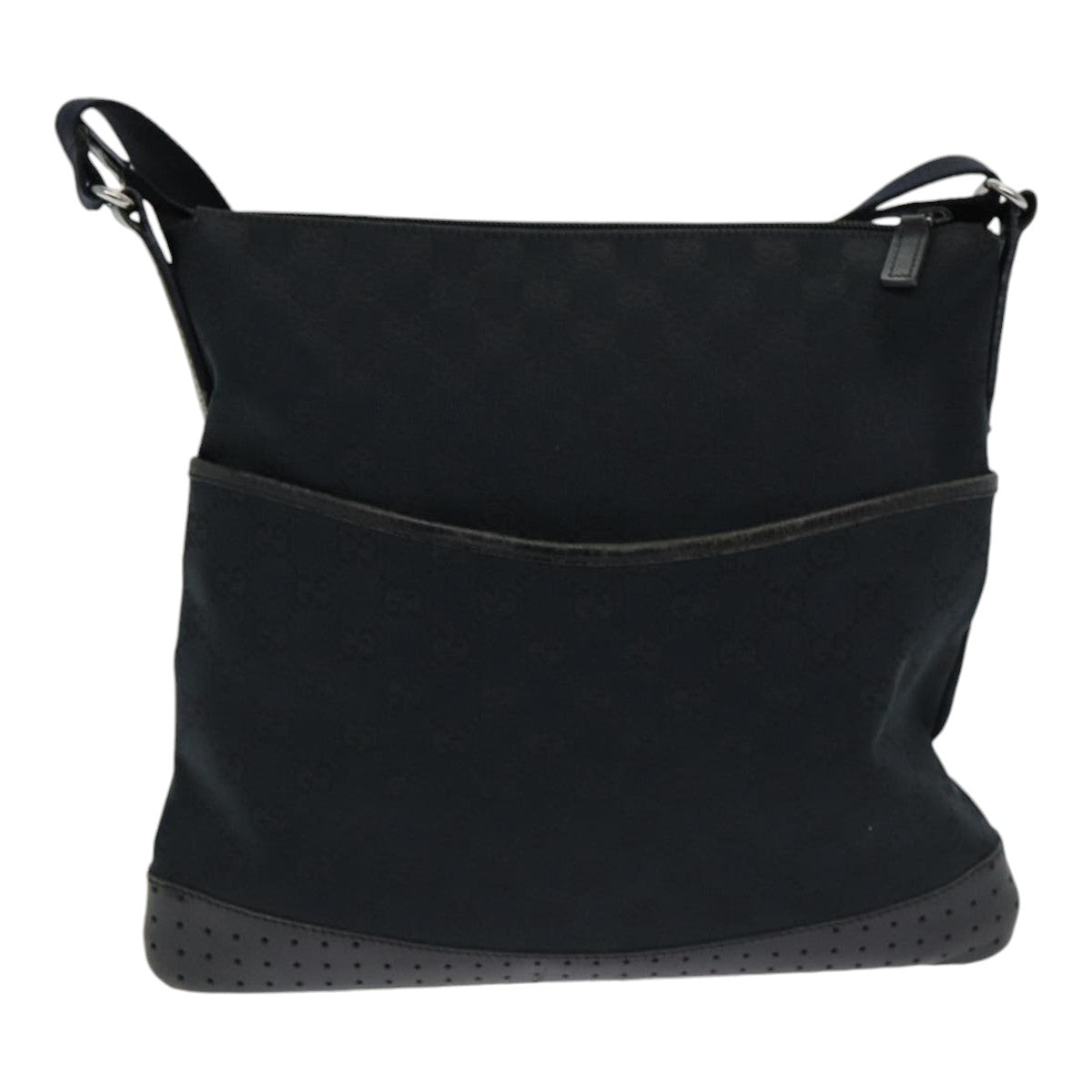 Gucci Gg Canvas Black Canvas Shoulder Bag (Pre-Owned)