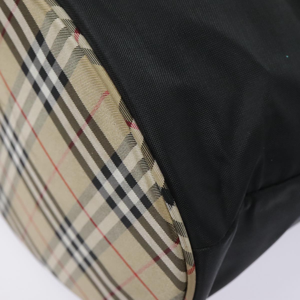 Burberry Nova Check Black Synthetic Tote Bag (Pre-Owned)
