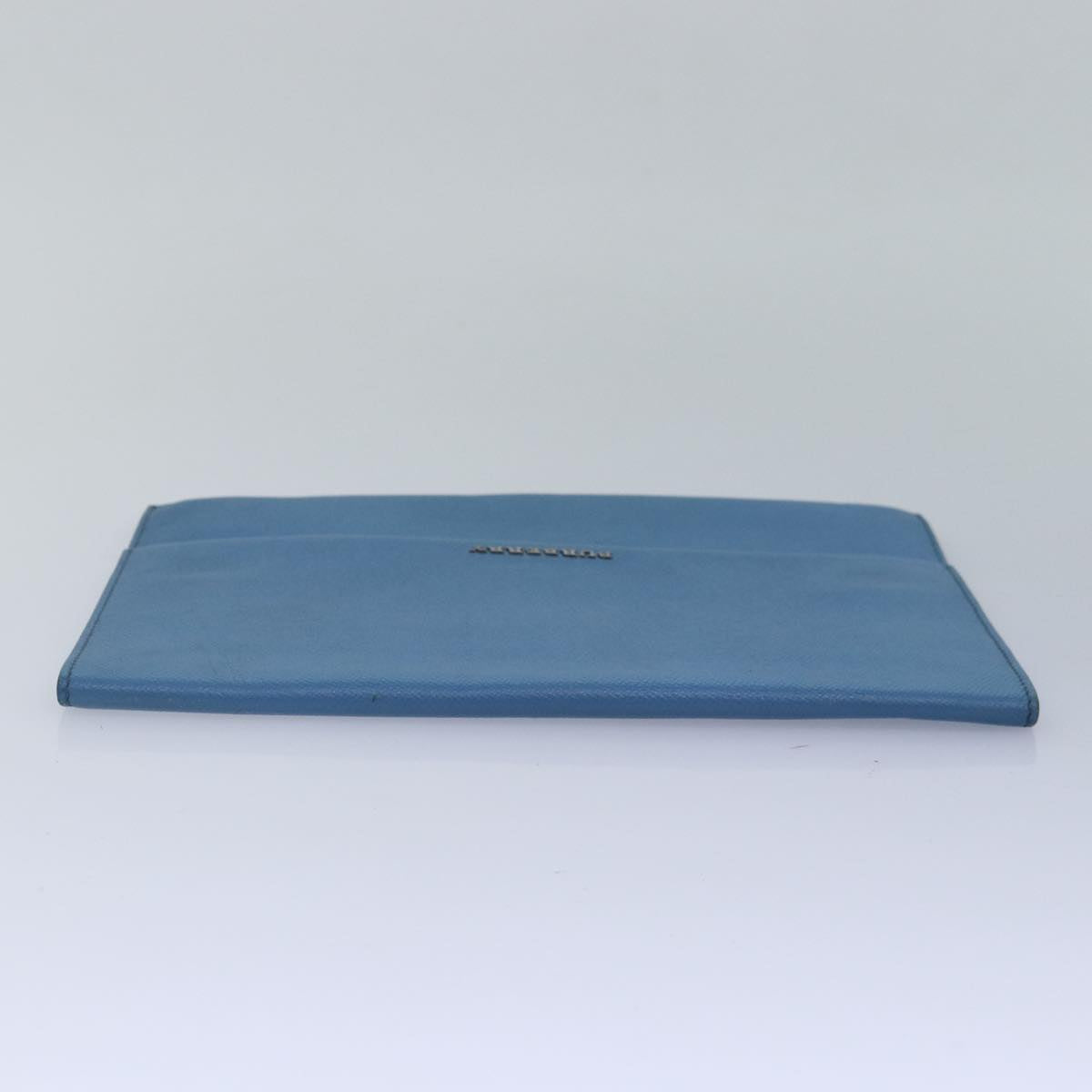 Burberry Blue Leather Clutch Bag (Pre-Owned)