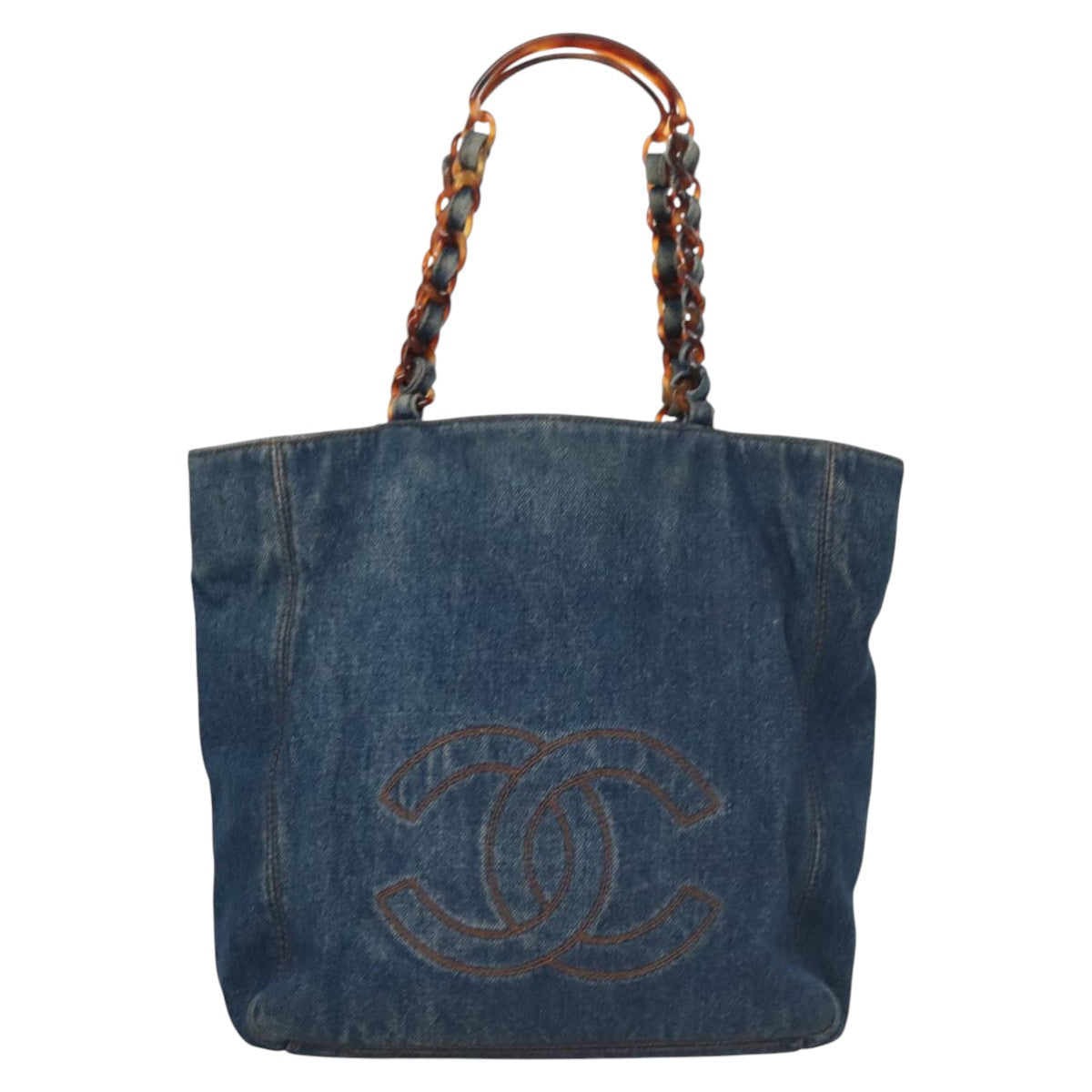 Chanel Shopping Blue Denim - Jeans Tote Bag (Pre-Owned)