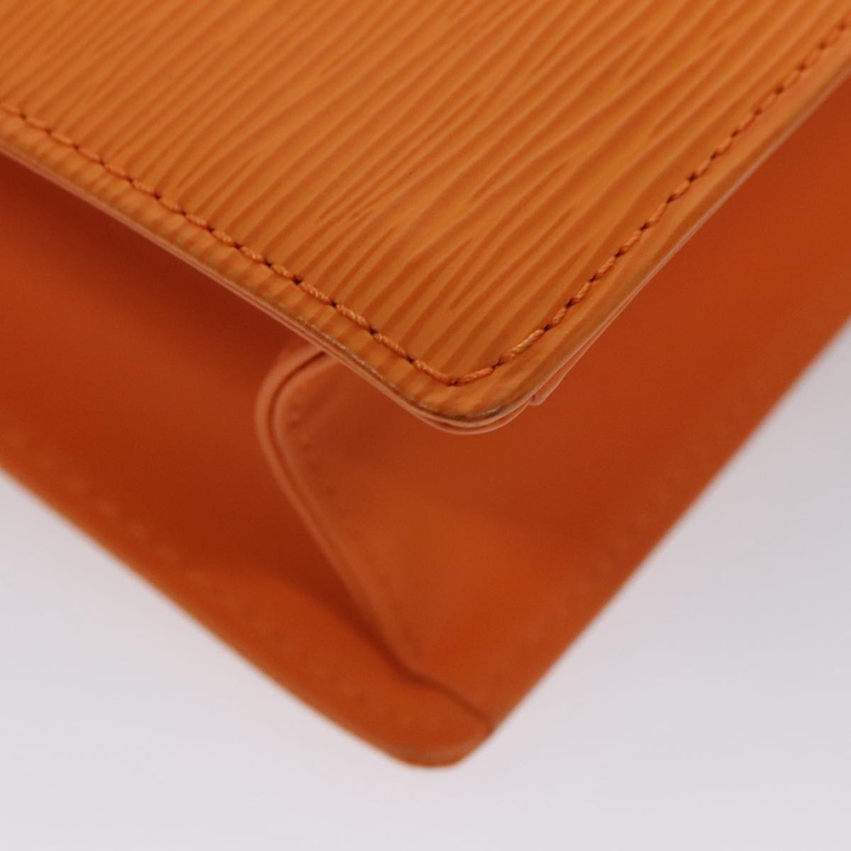 Louis Vuitton Sac Plat Orange Leather Tote Bag (Pre-Owned)