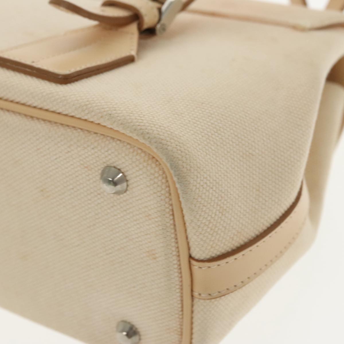 Burberry Nova Check Beige Canvas Handbag (Pre-Owned)