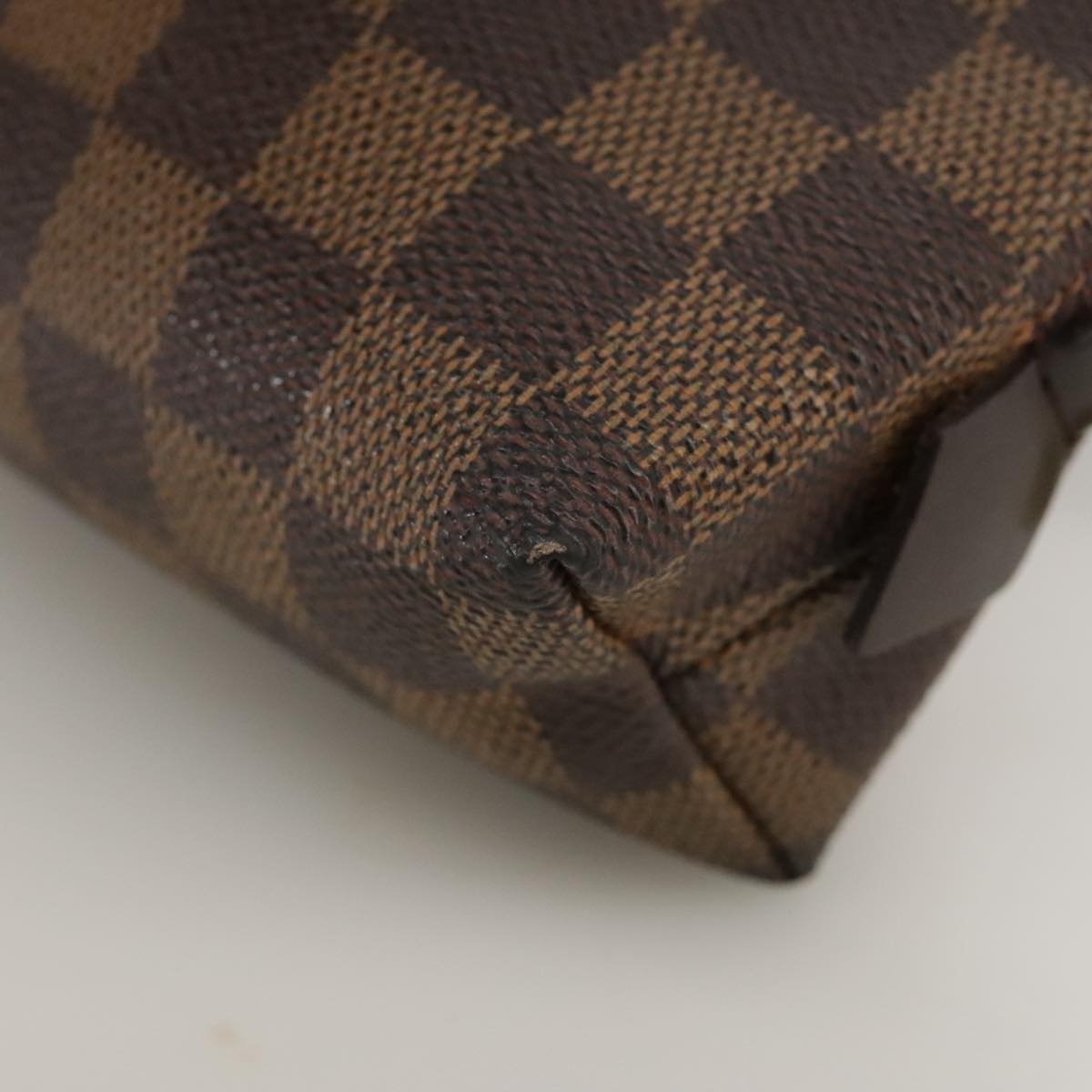 Louis Vuitton Trousse A Maquillage Brush Brown Canvas Clutch Bag (Pre-Owned)