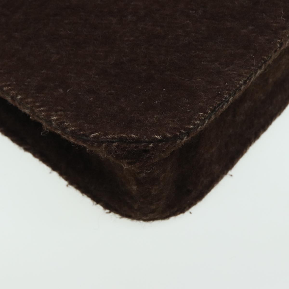 Chanel Logo Cc Brown Wool Tote Bag (Pre-Owned)