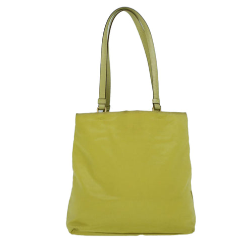 Prada Tessuto Yellow Synthetic Tote Bag (Pre-Owned)