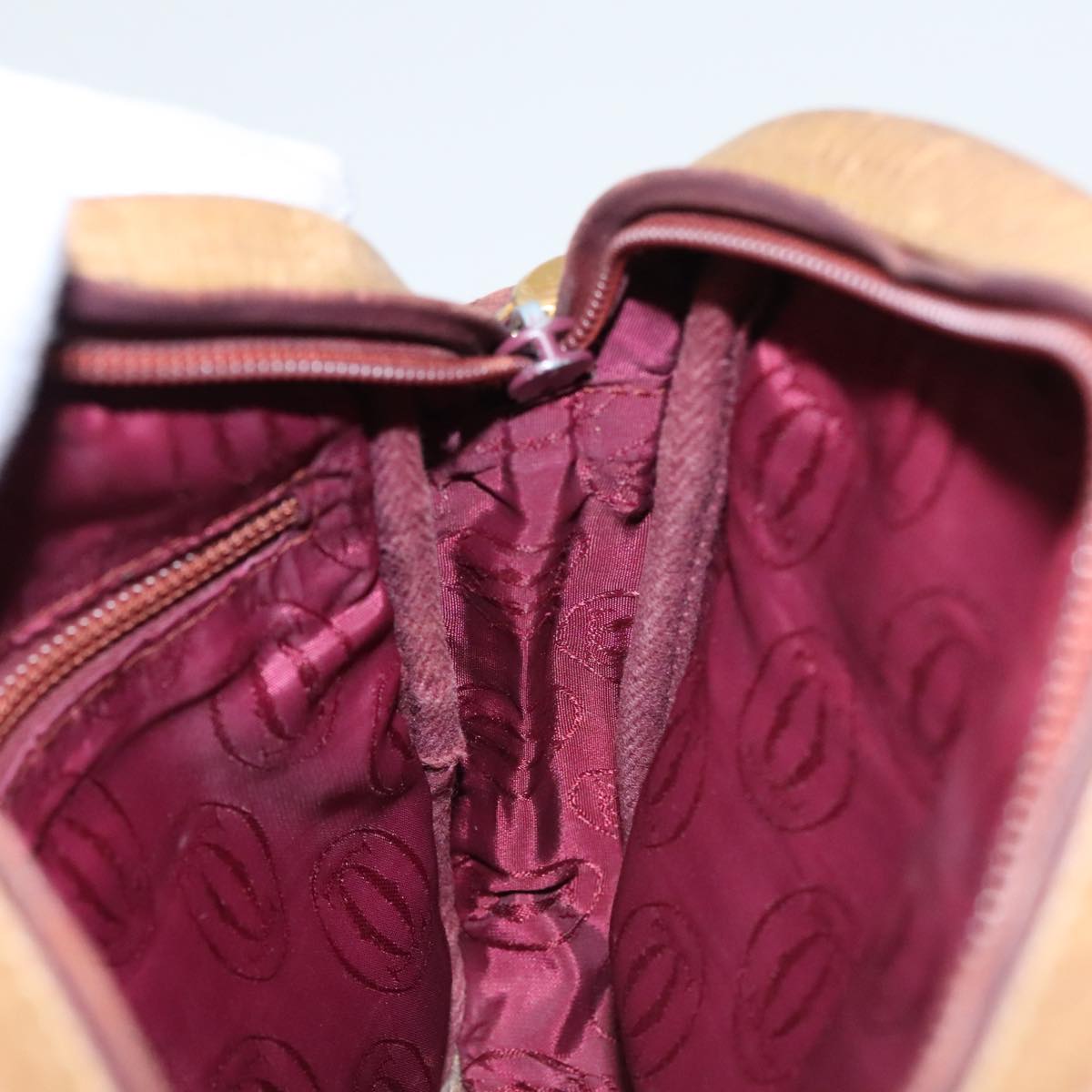Cartier Must Line Brown Leather Shoulder Bag (Pre-Owned)