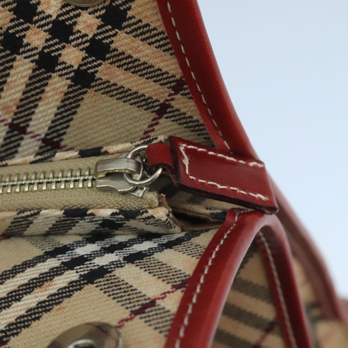 Burberry Nova Check Beige Canvas Tote Bag (Pre-Owned)