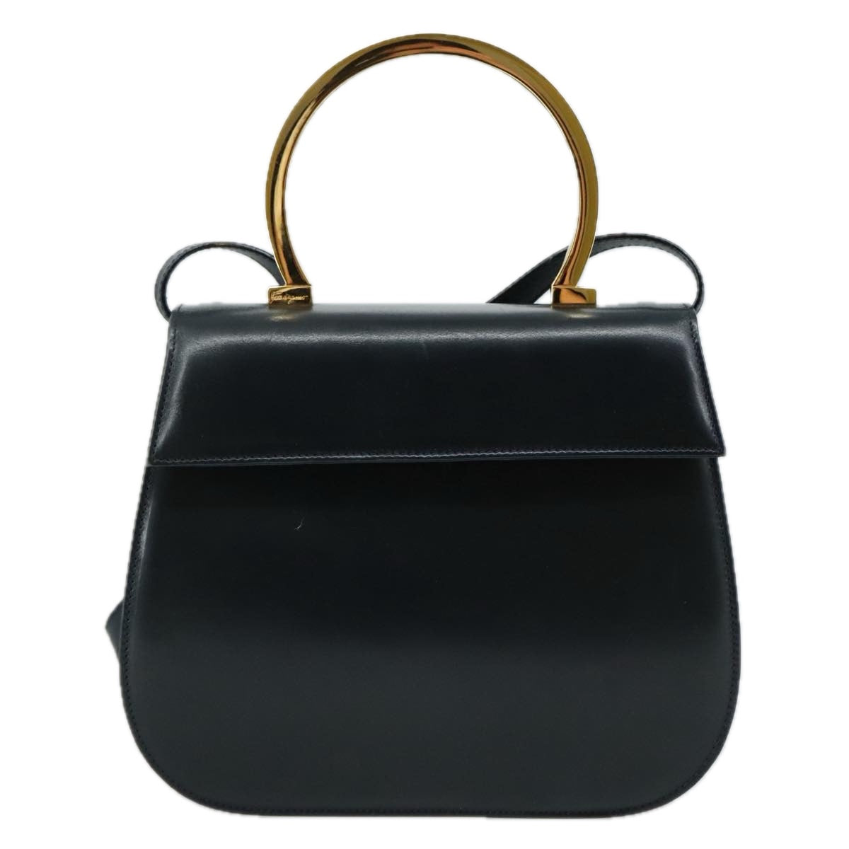 Salvatore Ferragamo Black Leather Handbag (Pre-Owned)