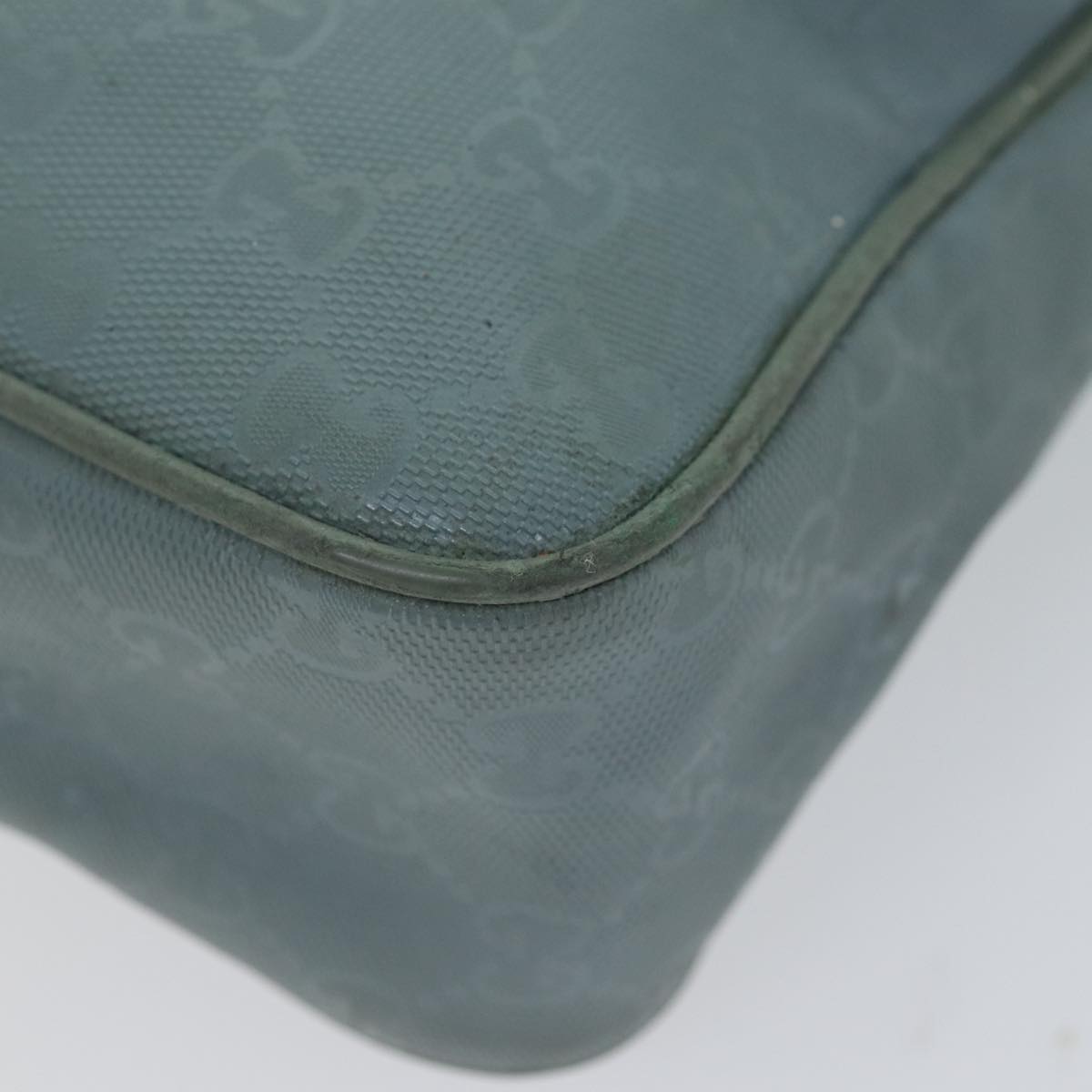 Gucci Gg Canvas Blue Canvas Shoulder Bag (Pre-Owned)