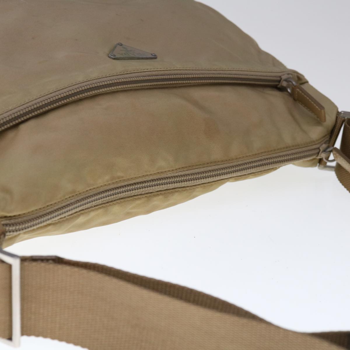 Prada Beige Synthetic Shoulder Bag (Pre-Owned)