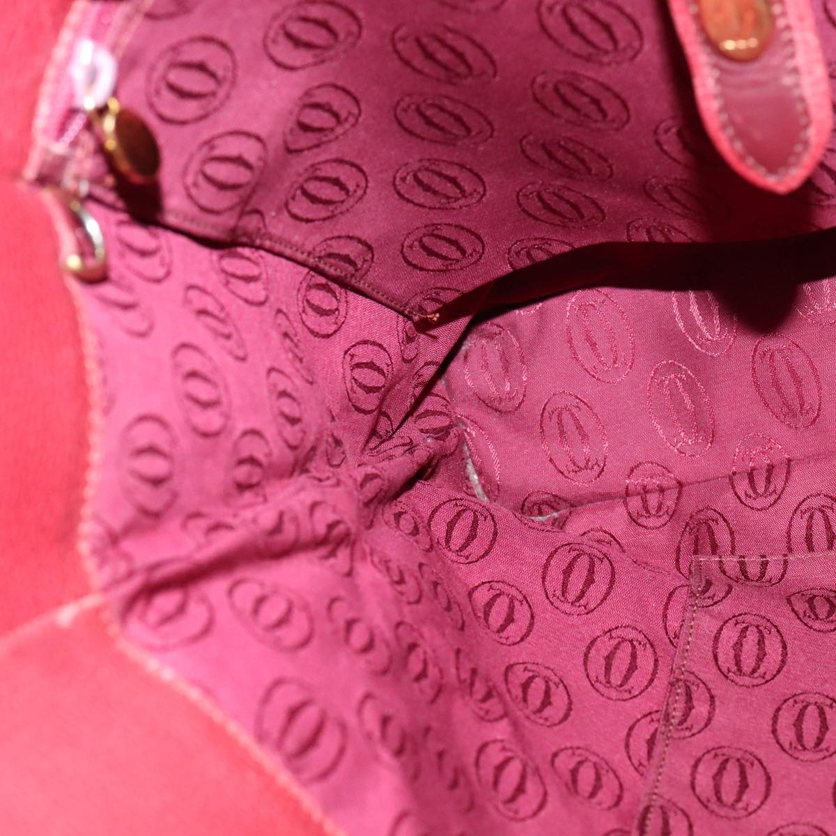 Cartier Must De Cartier Red Leather Tote Bag (Pre-Owned)