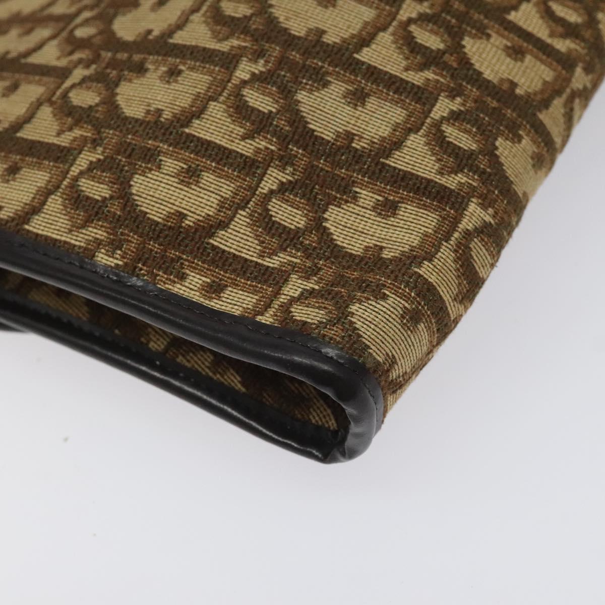 Dior Trotter Brown Canvas Shoulder Bag (Pre-Owned)