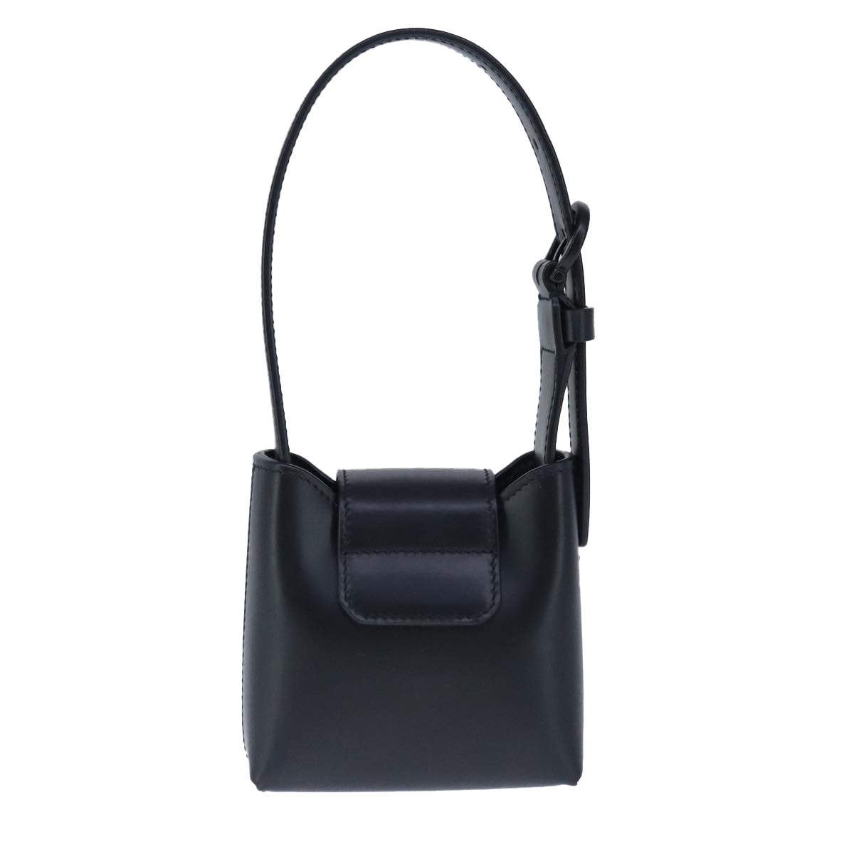 Salvatore Ferragamo Gancini Black Leather Handbag (Pre-Owned)