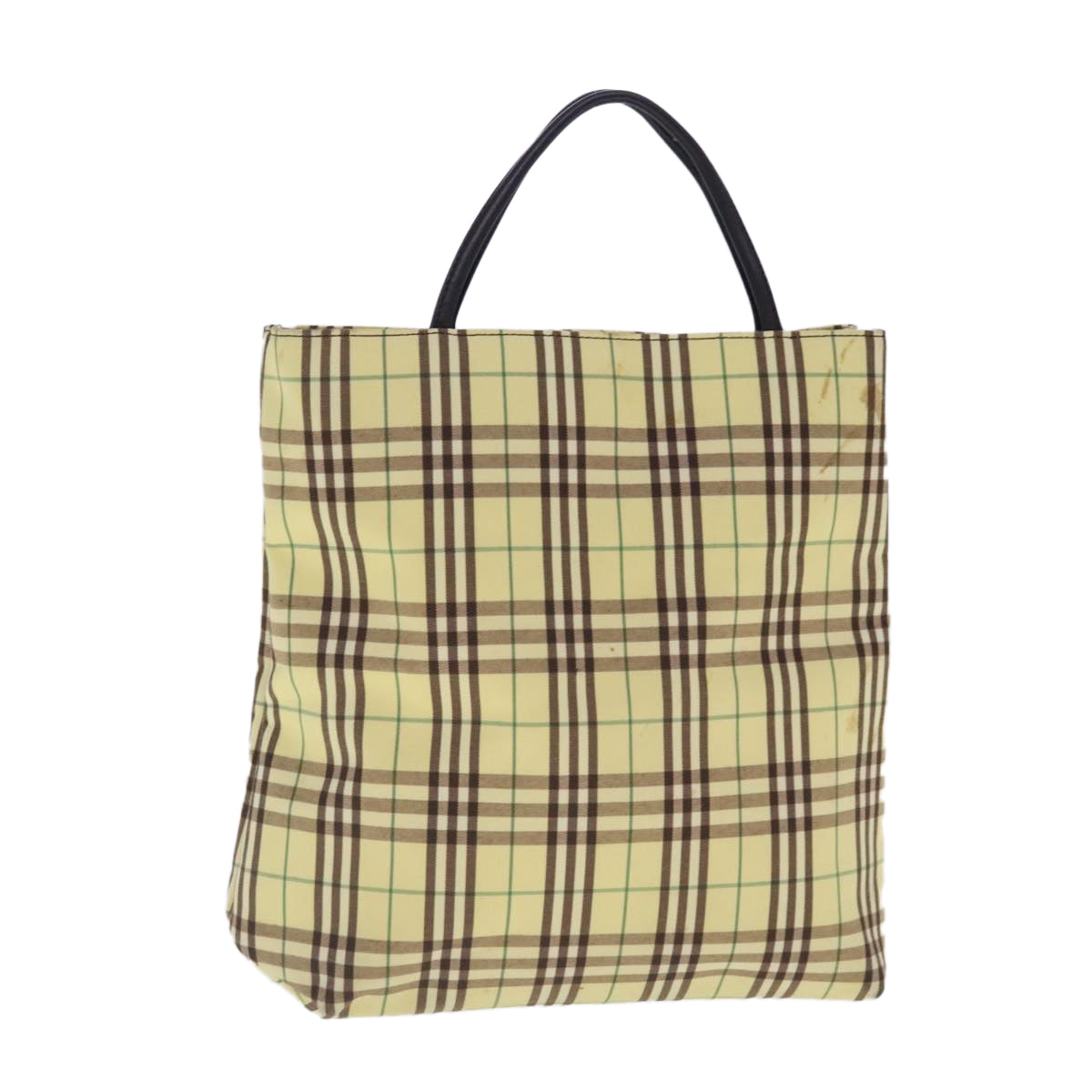 Burberry Nova Check Yellow Canvas Handbag (Pre-Owned)