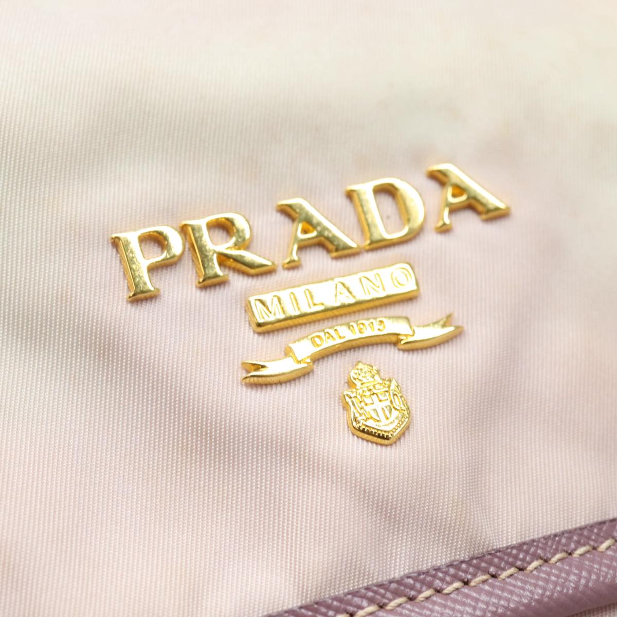 Prada Tessuto Pink Synthetic Shoulder Bag (Pre-Owned)