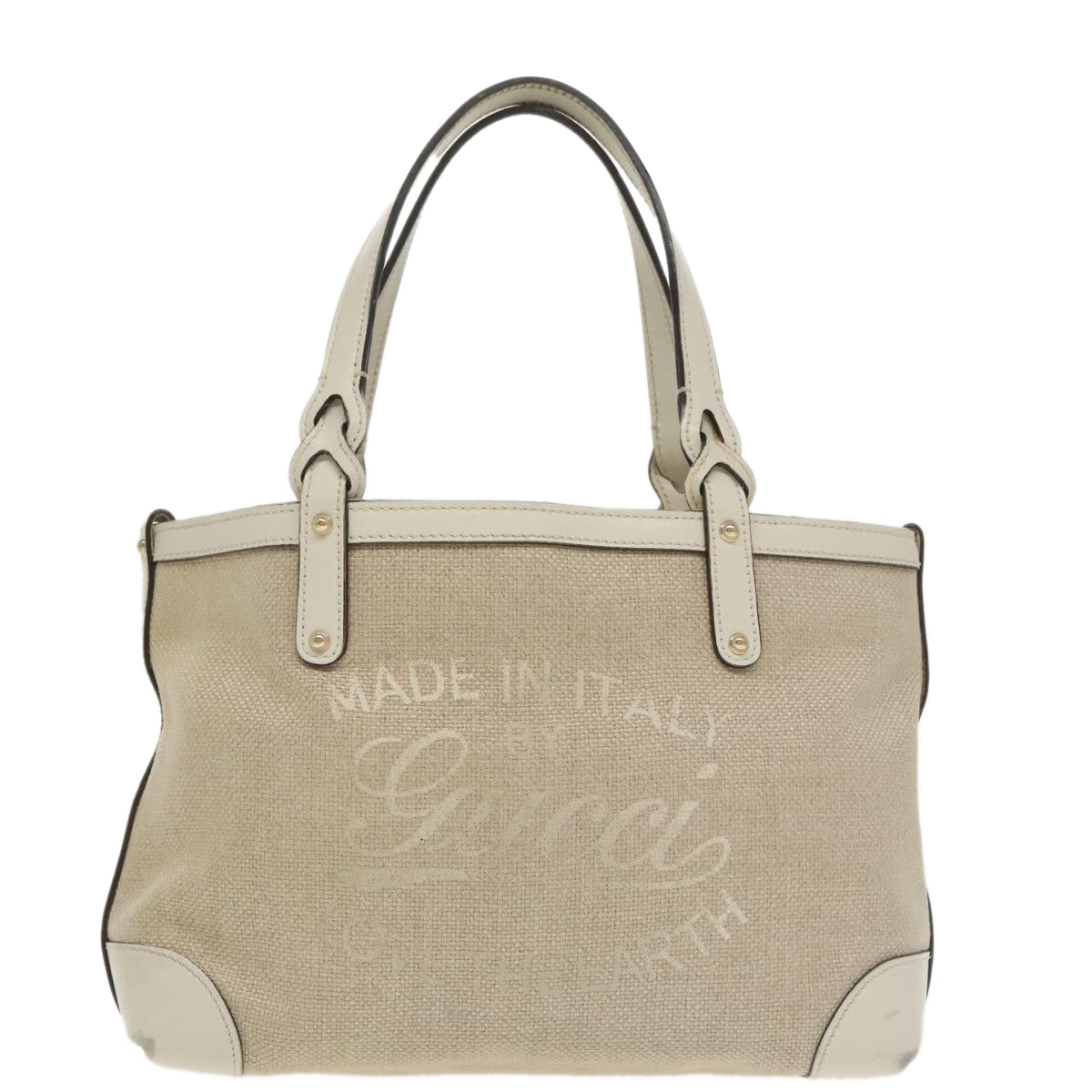 Gucci Beige Canvas Tote Bag (Pre-Owned)