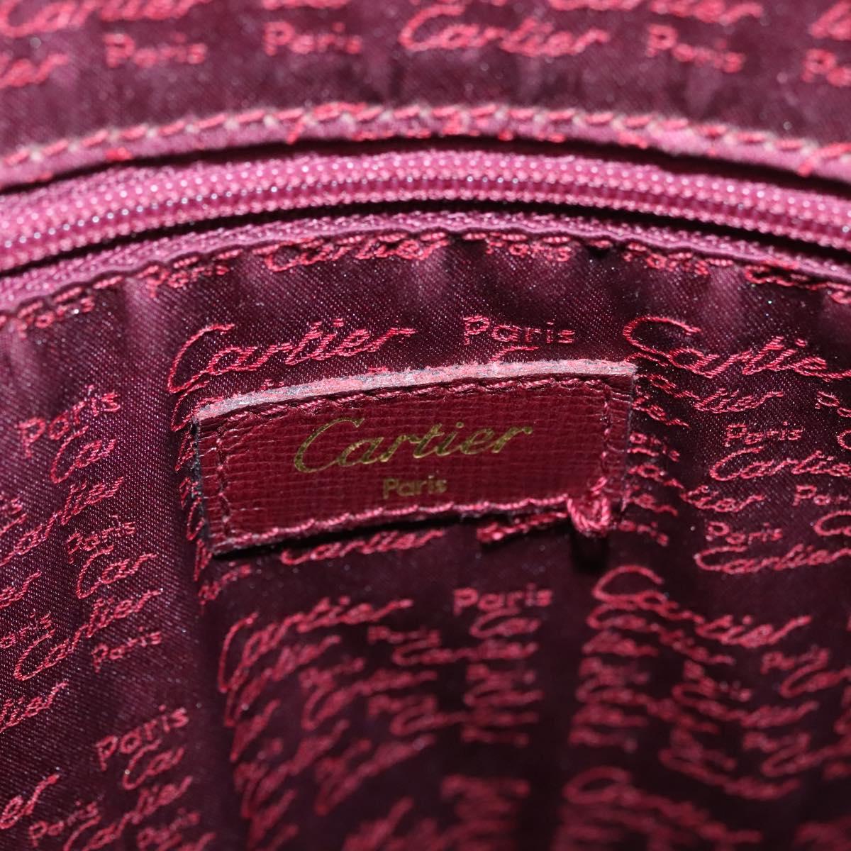 Cartier Must Line Burgundy Leather Handbag (Pre-Owned)