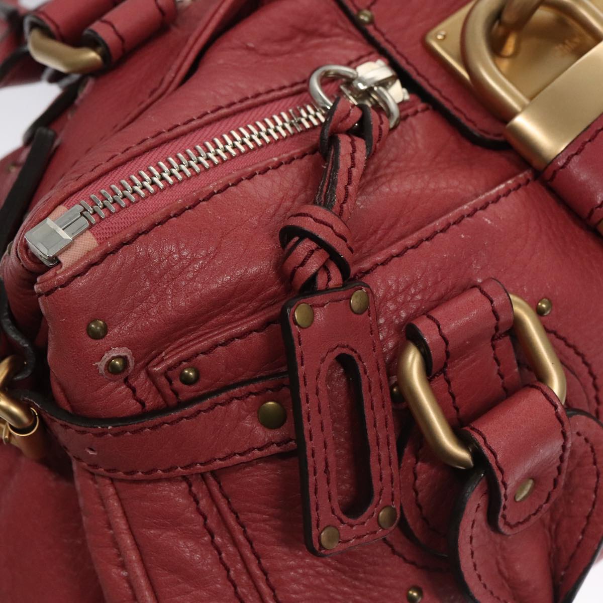 Chloé Paddington Pink Leather Handbag (Pre-Owned)