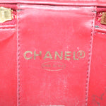 Chanel Vanity Red Leather Clutch Bag (Pre-Owned)