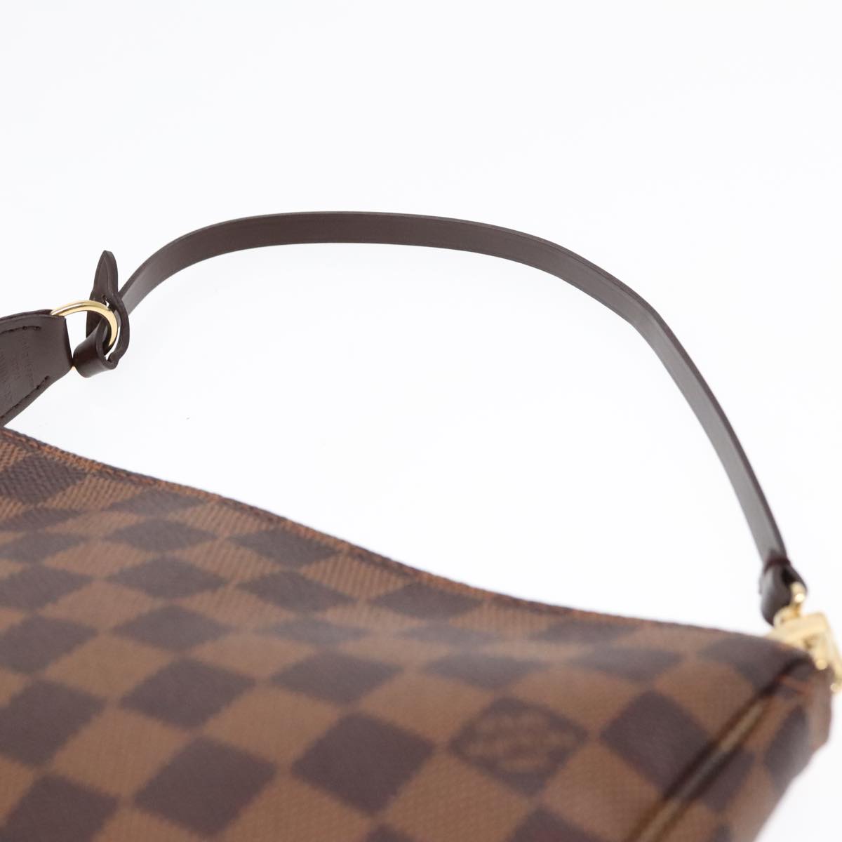 Louis Vuitton Pochette Accessoire Brown Canvas Clutch Bag (Pre-Owned)