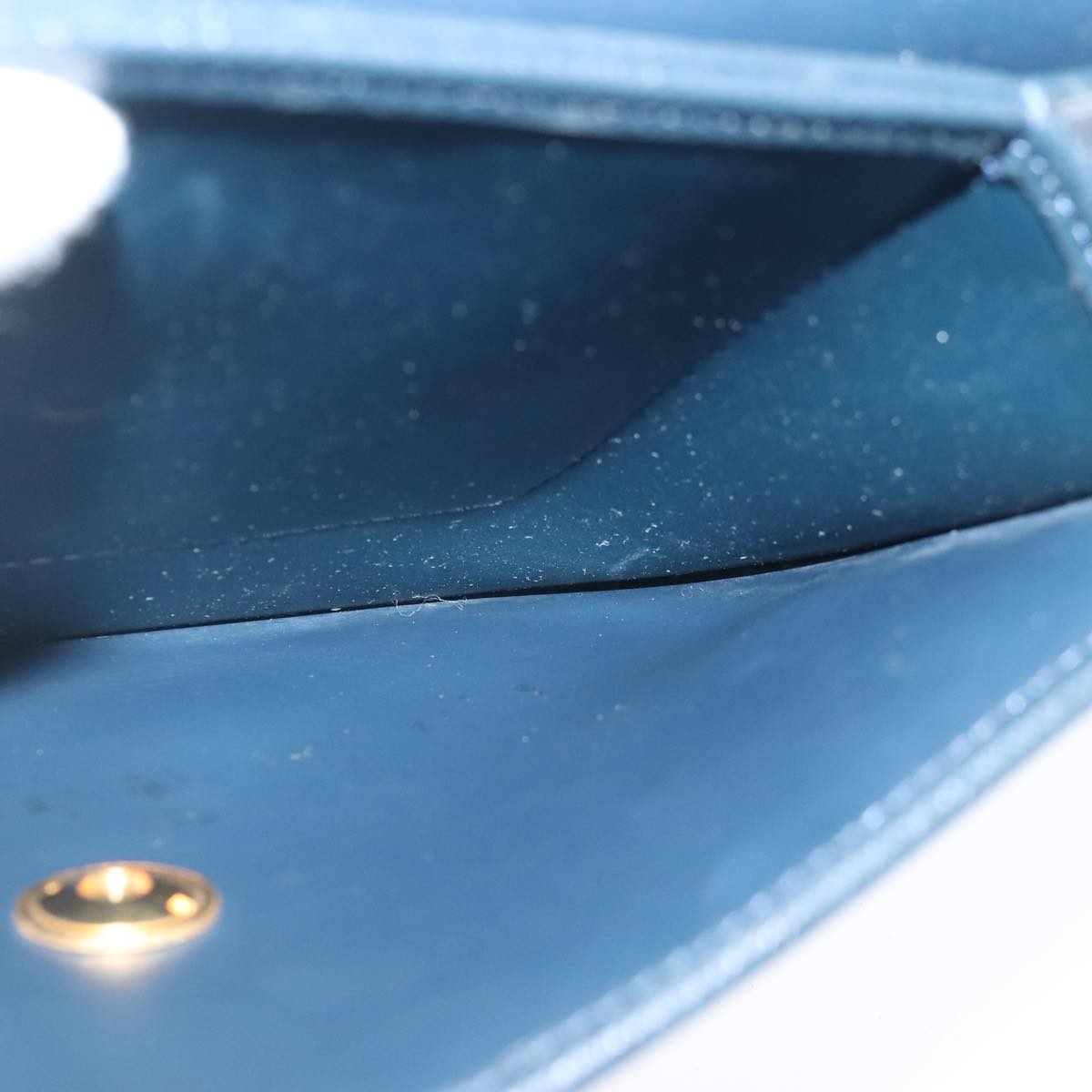 Dior Vintage Navy Leather Shoulder Bag (Pre-Owned)