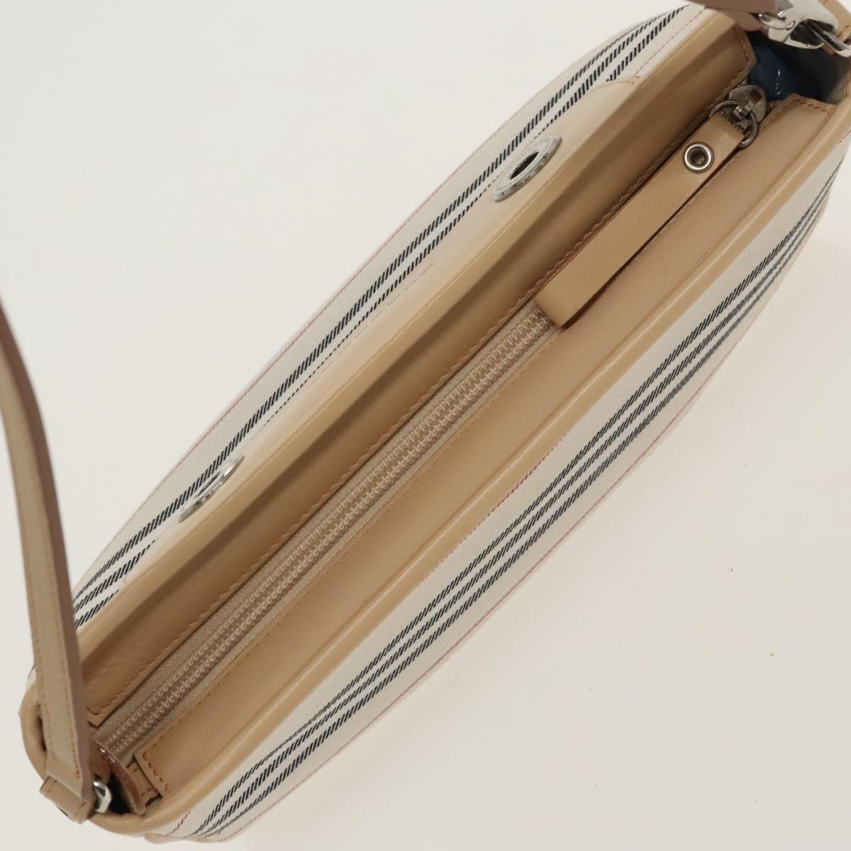 Burberry Nova Check Beige Canvas Shoulder Bag (Pre-Owned)
