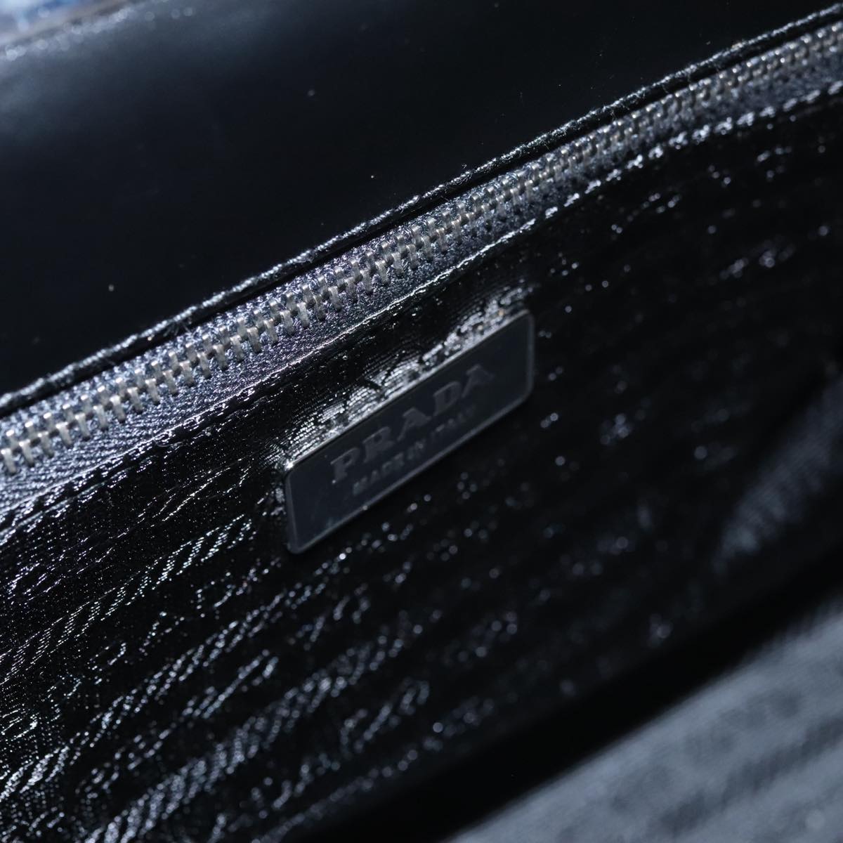 Prada Flame Black Leather Handbag (Pre-Owned)