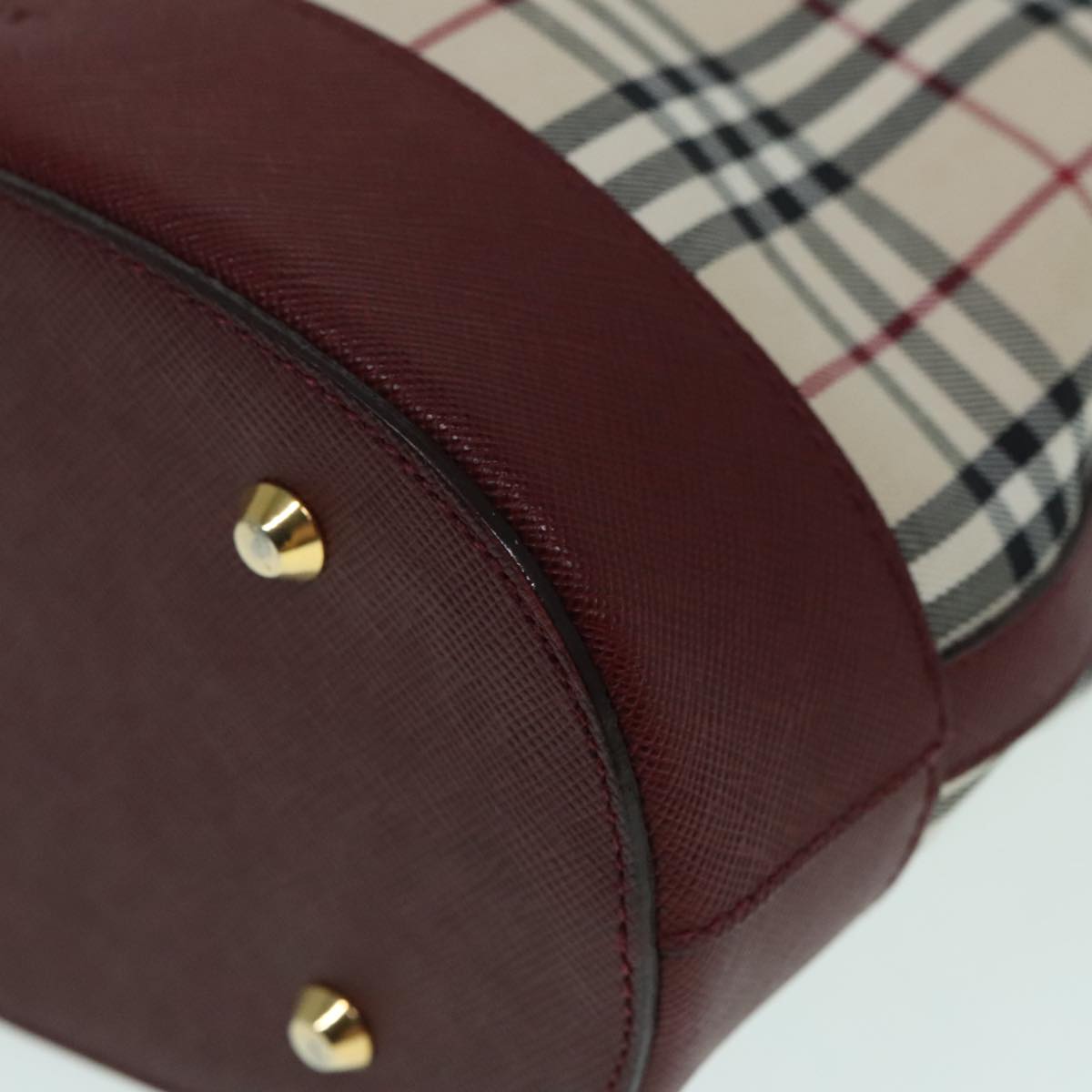 Burberry Nova Check Beige Canvas Shoulder Bag (Pre-Owned)