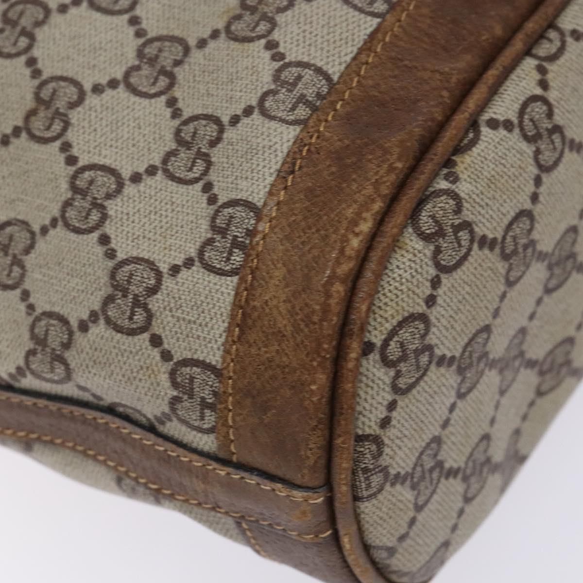 Gucci Gg Canvas Beige Canvas Shoulder Bag (Pre-Owned)