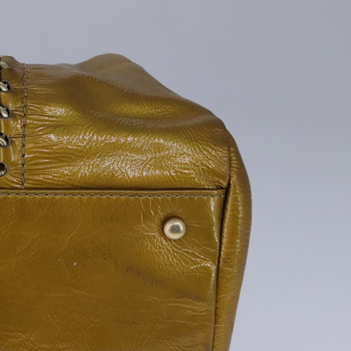 Chanel Coco Cabas Gold Patent Leather Tote Bag (Pre-Owned)