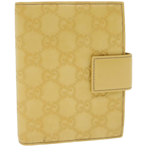 Gucci Couverture Agenda Yellow Leather Wallet  (Pre-Owned)