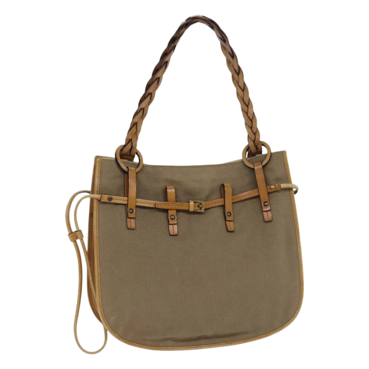 Gucci Beige Canvas Handbag (Pre-Owned)