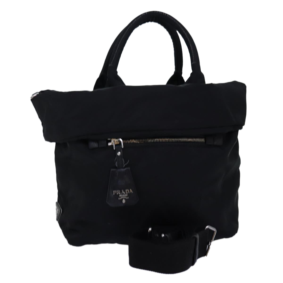 Prada Tessuto Black Synthetic Handbag (Pre-Owned)