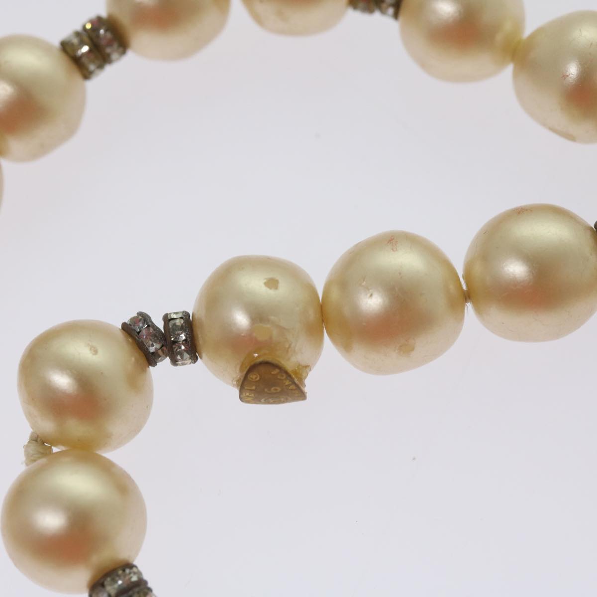 Chanel Coco Mark White Metal Bracelet Jewelry (Pre-Owned)