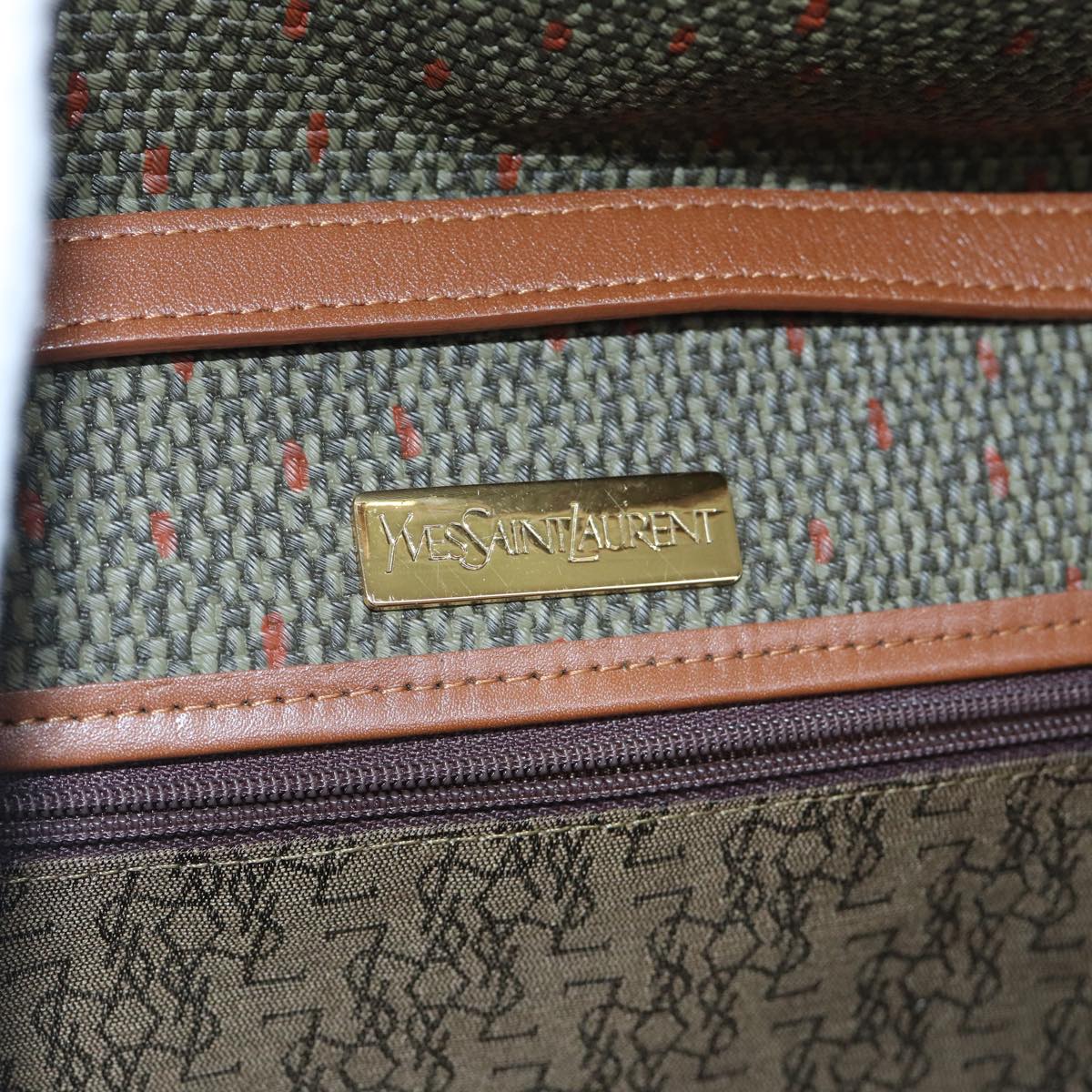 Saint Laurent Green Canvas Shoulder Bag (Pre-Owned)