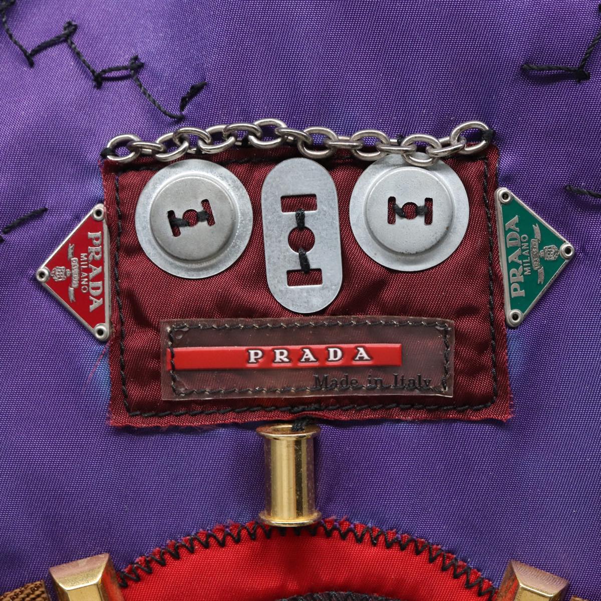 Prada Robot Purple Synthetic Tote Bag (Pre-Owned)