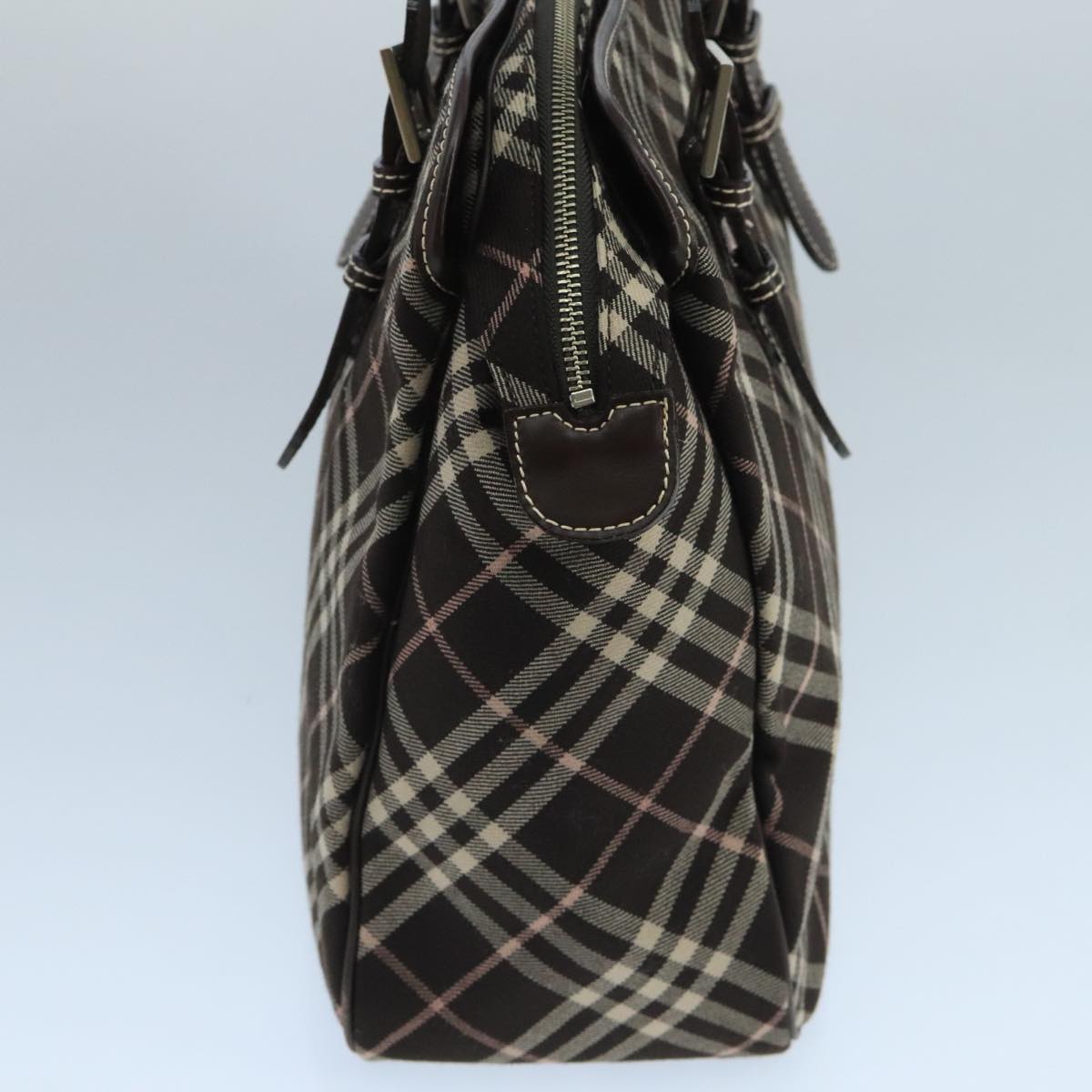Burberry Nova Check Black Canvas Handbag (Pre-Owned)