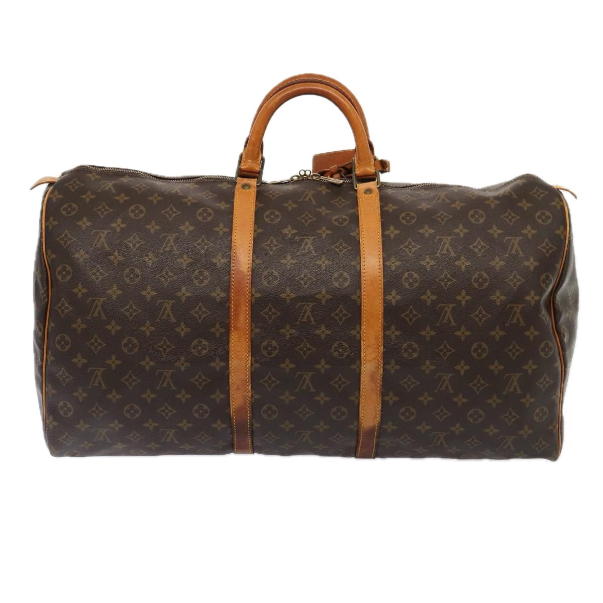 Louis Vuitton Keepall 60 Brown Canvas Travel Bag (Pre-Owned)