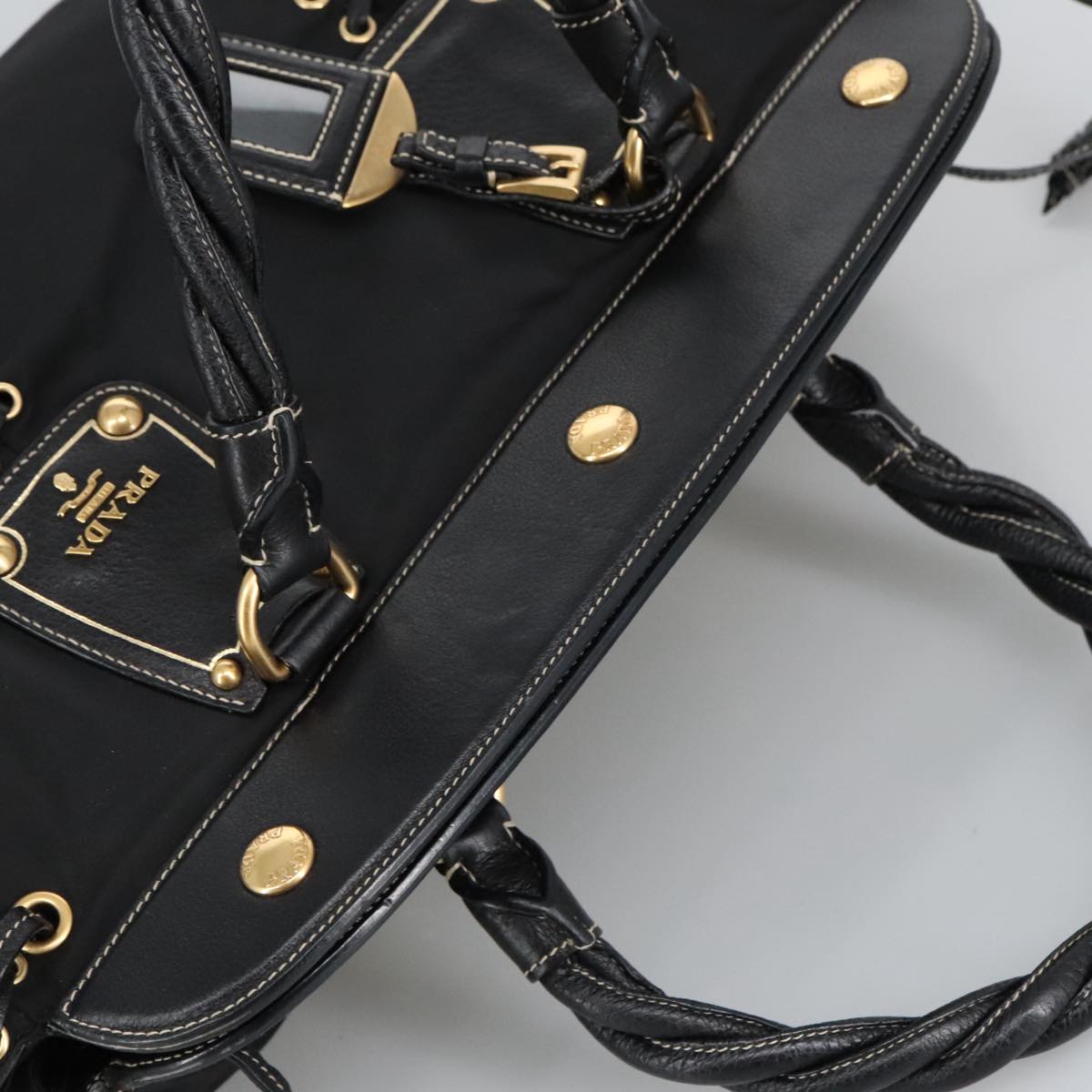 Prada Black Synthetic Handbag (Pre-Owned)