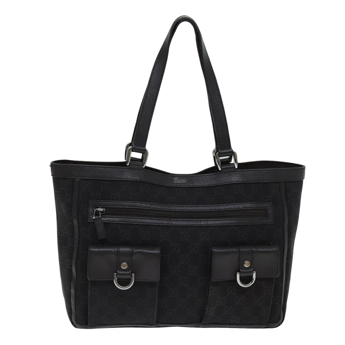 Gucci Abbey Brown Canvas Tote Bag (Pre-Owned)
